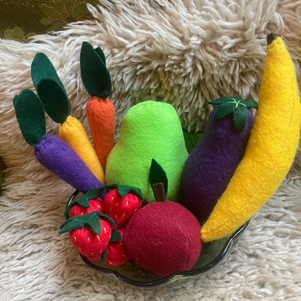 Colorful Felt Fruit Play Set